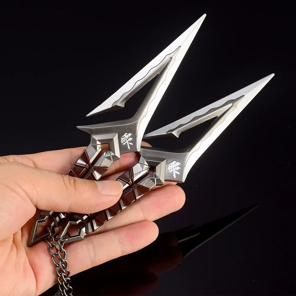 16cm Valorant Weapon Game Peripheral Kuronami No Yaiba Goden Set Metal Uncut Ninja Melee Weapon Model Ornaments Crafts Gift Toys