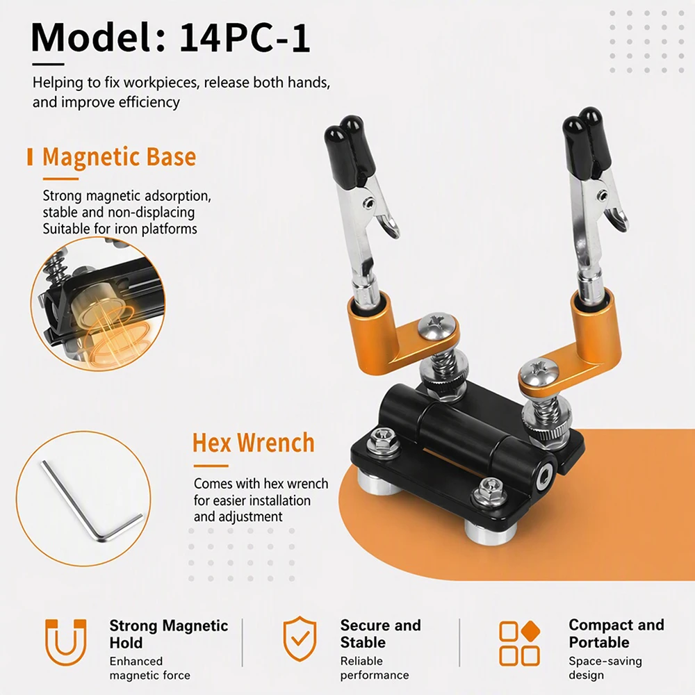 Magnetic Helping Hand Soldering Tool Press Adjust Distance PCB Clip Solder Wire Holder Repair Hand Tool