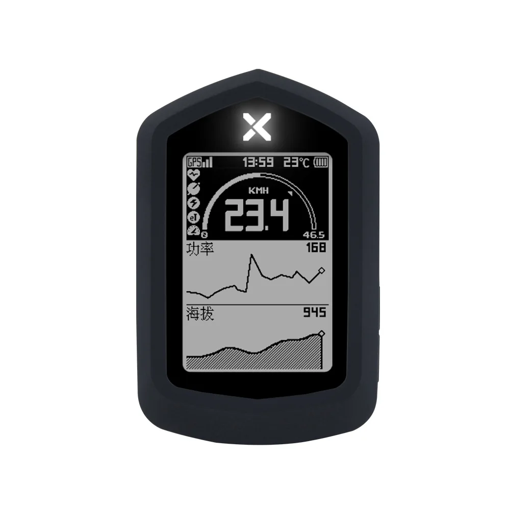 Funda protectora de silicona con borde suave, Protector de pantalla, cubierta de película para XOSS NAV GPS, ordenador de bicicleta, accesorios de piel para ciclismo