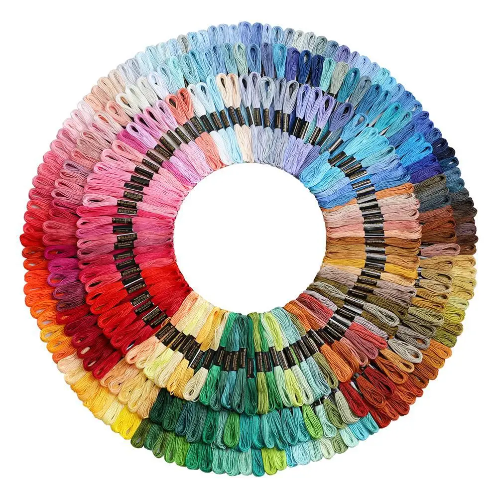 Threads for embroidery Mixed Color Cross Stitch Embroidery Floss Line Cotton Sewing Skeins Thread Knitting DIY Craft Bracelet