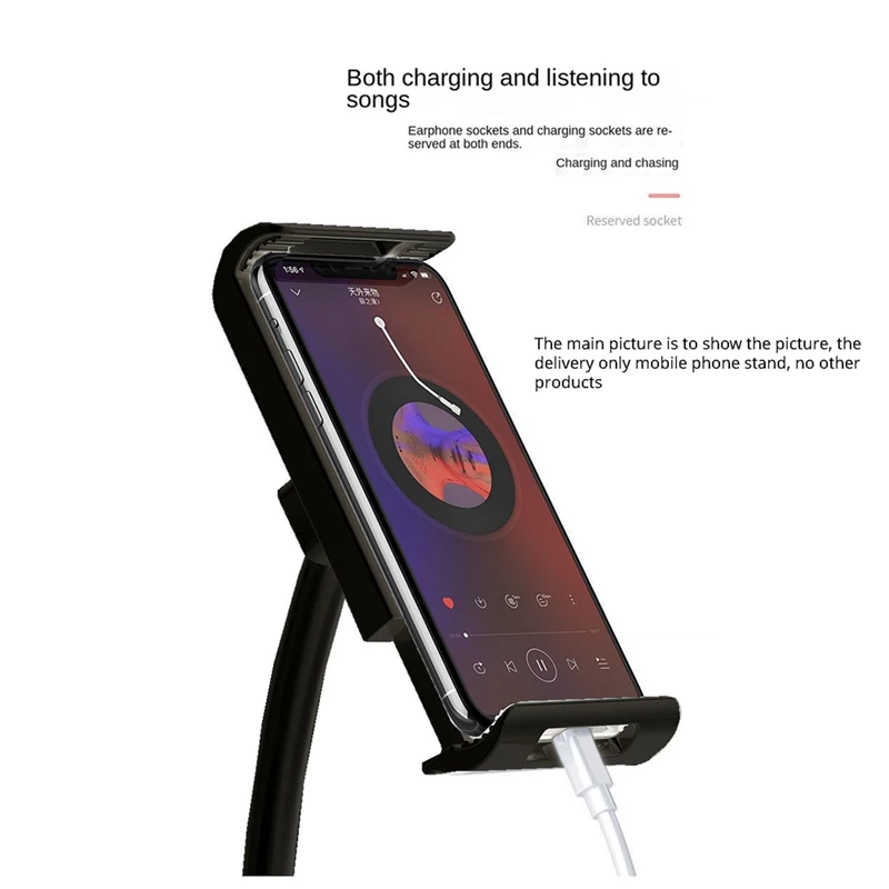 

Mobile Phone Flat Holder Adjustable Cell Phone Clip Home Bed Desktop Mount Bracket Universal, Durable