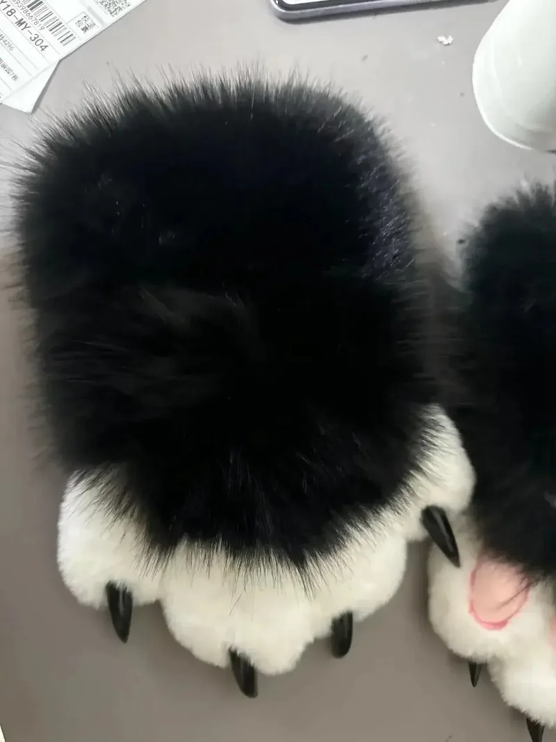 Akcesoria Kig Fursuit Kigurumi Futrzane Zwierzę Pazury Paznokcie Rękawice Cosplay Kostium Noszony Futrzane Zwierzę Łapa Rekwizyty Cosplay Prezent dla Dziecka