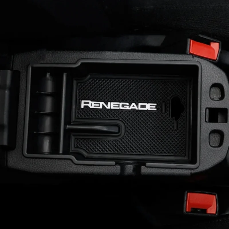 For Jeep Renegade BU 2015 2016 2017 2018 2019 2020 2021 2022 2023 2024 2025 Car Central Armrest Box Storage Tray Accessories - Image 2