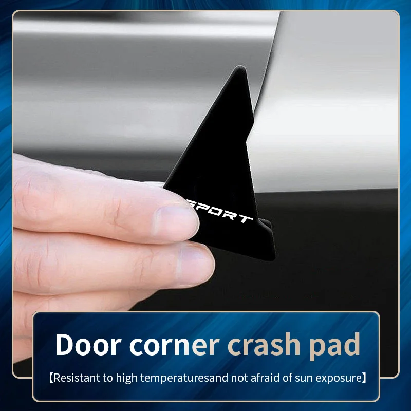 

1/2 car door corner anti-collision sticker, anti scratch double blue SPORT door corner protection sticker