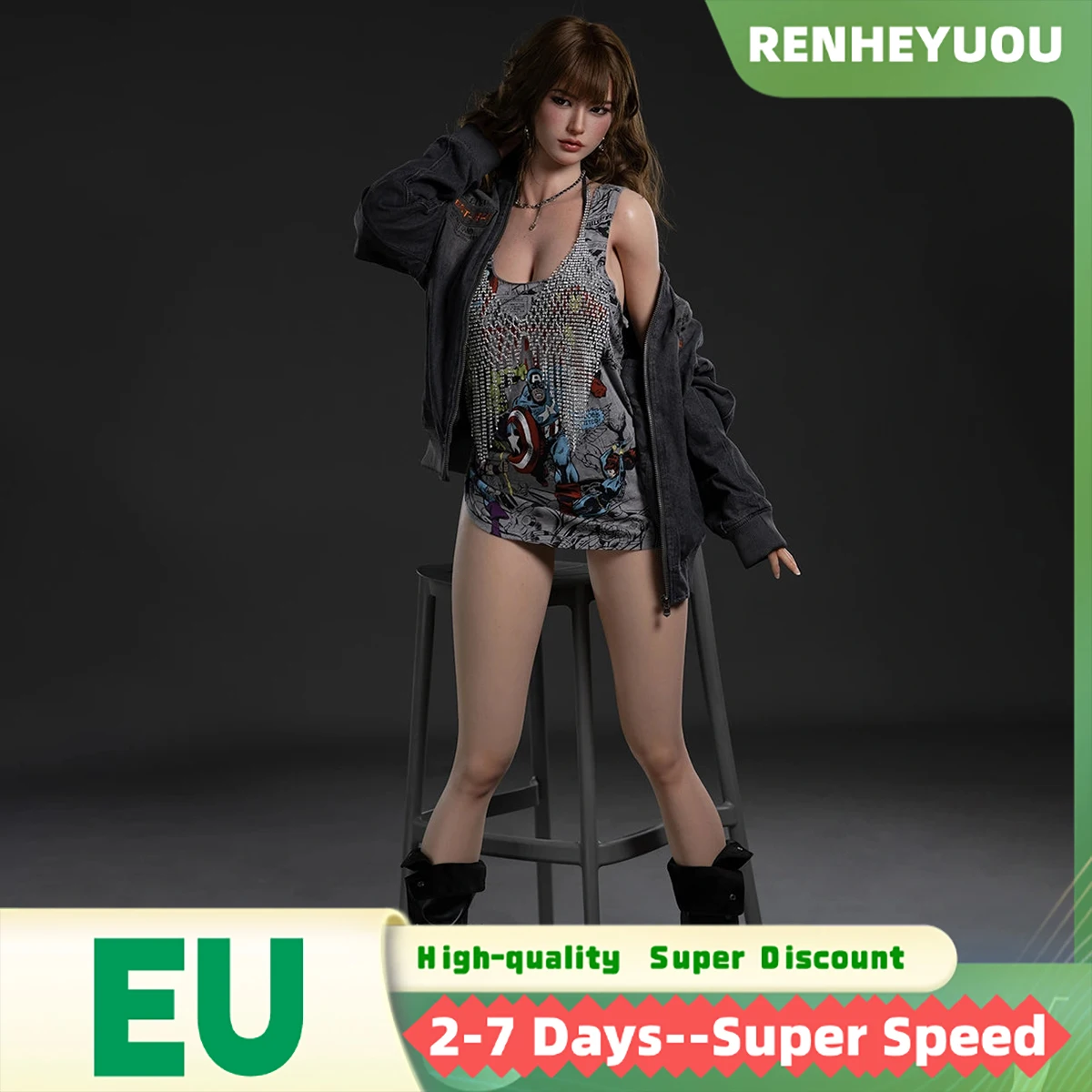 RENHEYUOU دمية جنسية ذكر الاستمناء TPE لعبة الجنس ، 150 سنتيمتر كامل الحجم لينة المهبل الشرج عن طريق الفم دمية جنسية ضخمة الصدر الورك الكبار مخزن 18 +