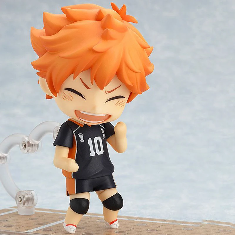 GOOD SMILE บริษัท NENDOROID Haikyuu Shoyo Hinata ในสต็อกของเล่นโรงรถชุดตกแต่ง Collection Series Original