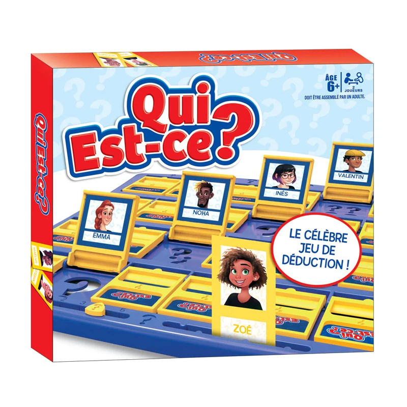 French Game Guess Who I Am Board Game Fun Guessing Party Game for Kids Ages 6 and Up Family Friends Gathering