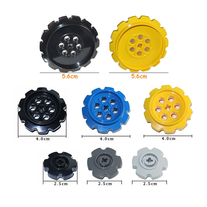 Technische Teile Bausteine Gliederkette Tank Gürtel Spurräder LKW Auto Getriebe MOC Ziegel Spielzeug 3711 3873 88323 57520 57519 42529