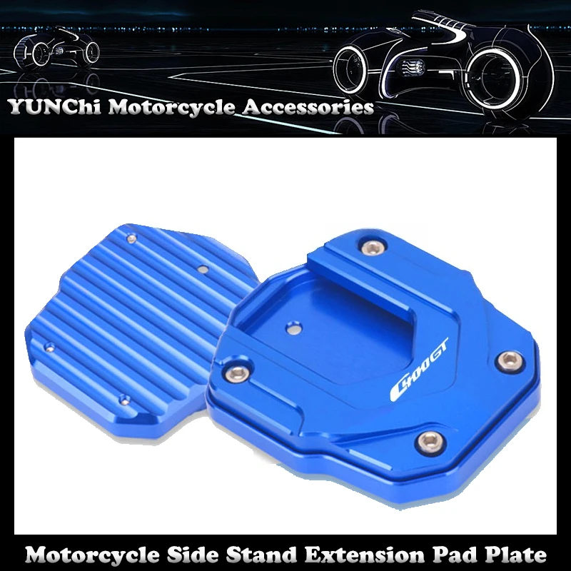 

Motorcycle CNC Kickstand Foot Side Stand Extension Pad Plate Bracket For BMW C400GT C400X