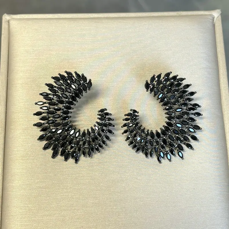 

Bilincolor Модные черные серьги для женщин