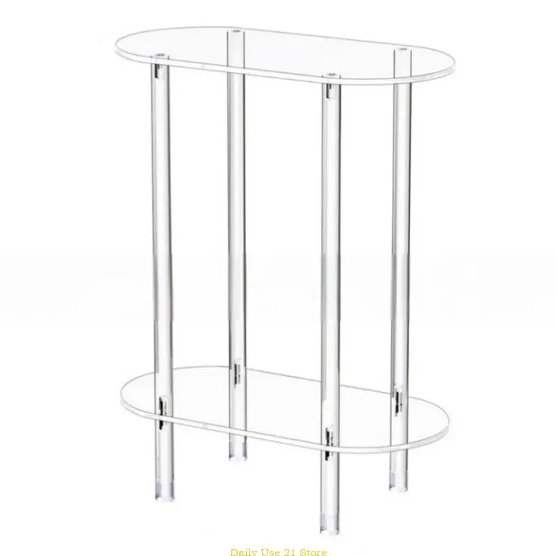 

Practical 2Layer Storage Holder Shelves Stylish Acrylic Organization Stand Rack