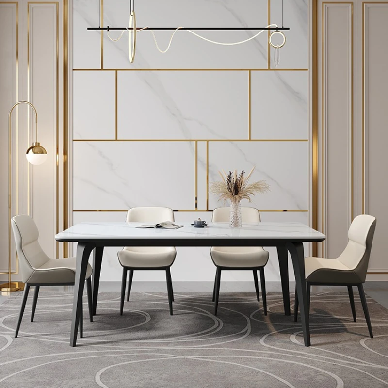 

National supplement Italian light luxury rock slab dining table