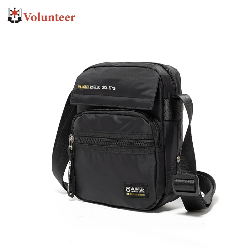 

VOLUNTEER Nylon Waterproof Crossbody Bag Man Small Work Casual Shoulder Bags Multi-pocket Stylish Sling Bags for Men 1801-01