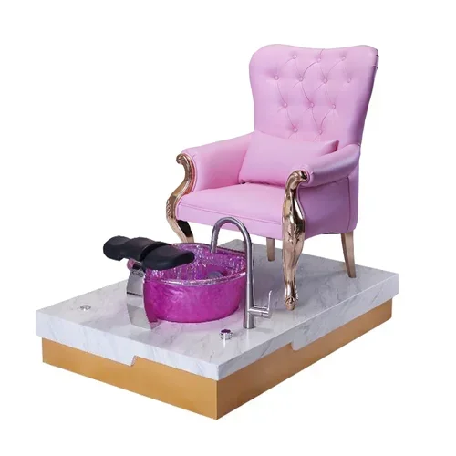 European-Style High Back Chair Classical Nail Beauty Sofa Spa Spa Hand and Foot Care Stool