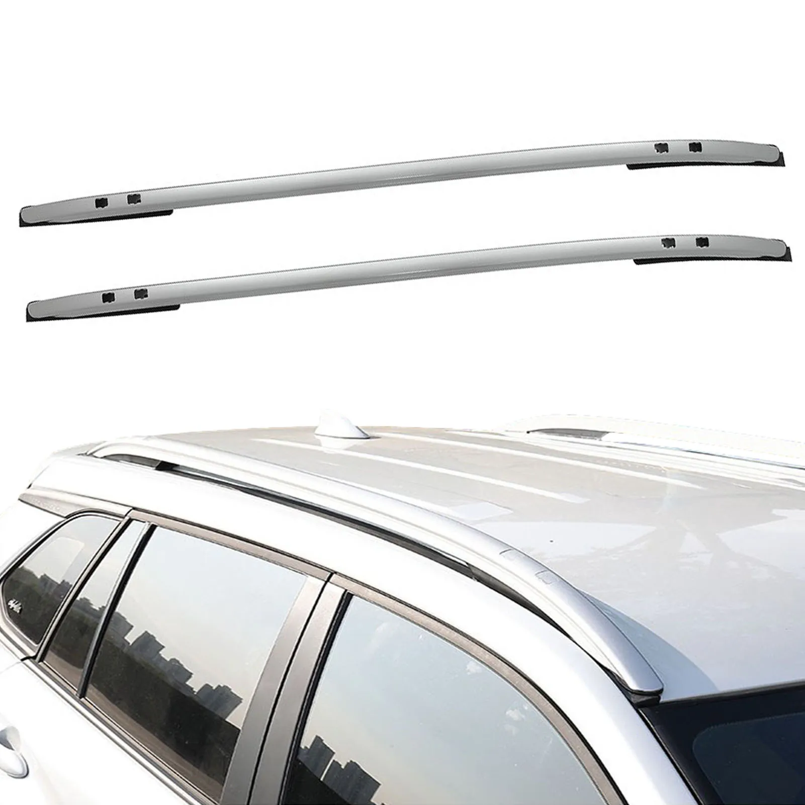 Roof Rack Side Rails Aluminum Top Side Rail Carries Luggage Carrier Fit for Toyota Corolla Cross 2022-2023Baggage Roof Side Rail