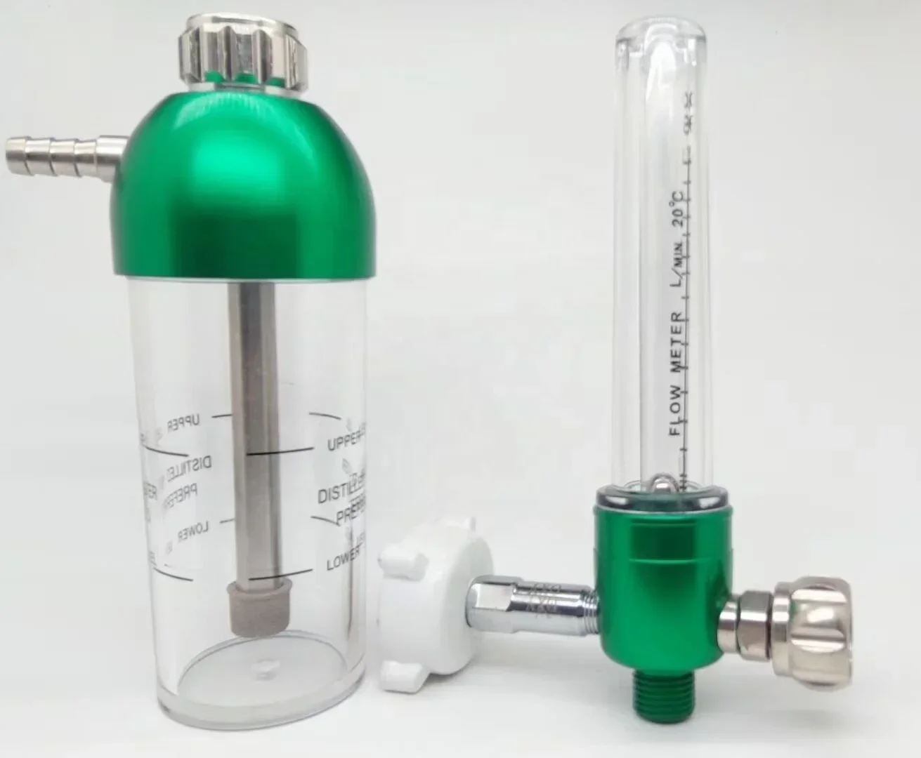 Tipo francese Integrazione medica in lega di alluminio. misuratore di portata respiratorio 0-15L montato a parete