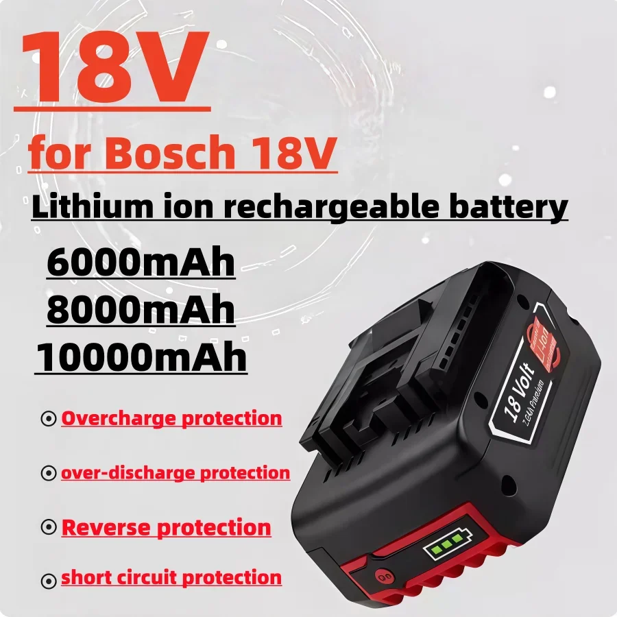 

DHL For BOSCH 18V 6000mAh BAT609 BAT610 For Bosch 18V Professional 18V Li-ion Battery GBA18V GSR18V BAT618 BAT619 Drill Tool