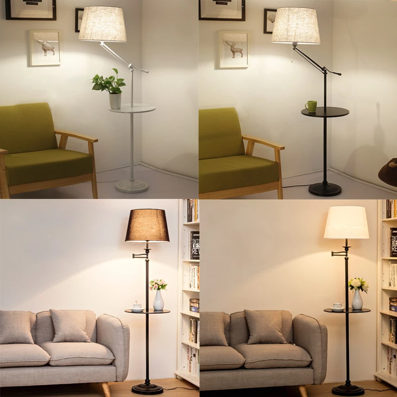 Nordic Vintage Standing Lamp Fold The Light Arm Corner Floor Lamp for Living Room Decoration Iron Tea Table Decor Floor Light