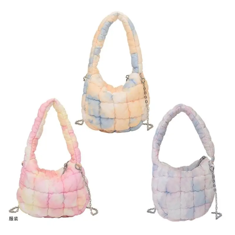 

D0UD Luxury Women's Handbag with Tie Dye Cloud Effect Korean Fashion Shoulder Bags