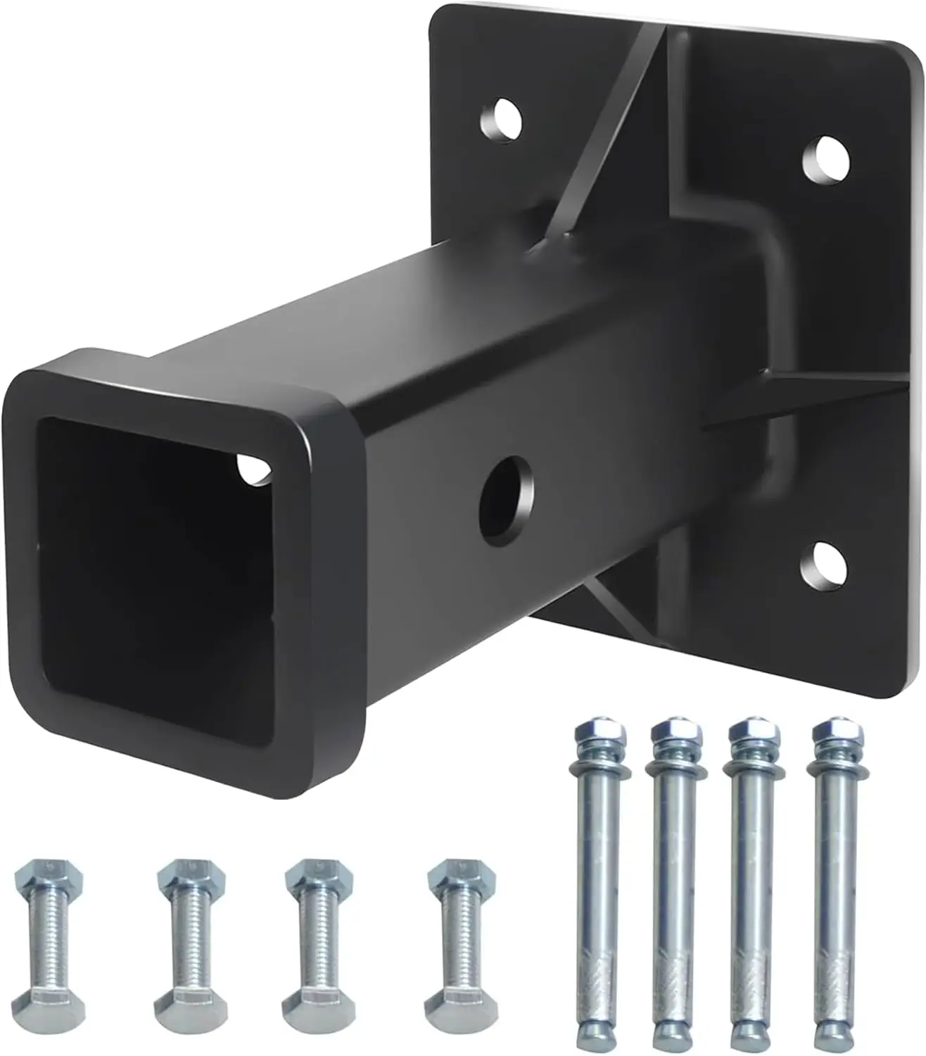 

Bolt-On Receiver Hitch Wall Mount, 2' Tube, Heavy Duty Towever Extender for Skid Steer, Tractor Mowers