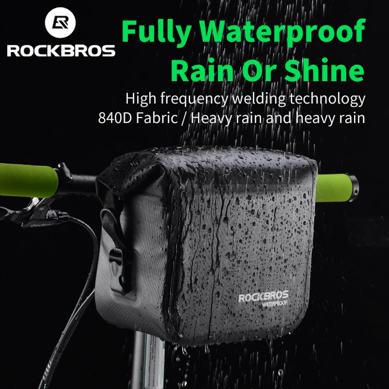 

ROCKBROS Bike Bag MTB Road Bicycle Waterproof Handlebar Front Tube Basket Foldable Shoulder Backpack Cycling Accessories