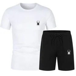 ropa hombre Tracksuit New Summer Sports Suit Comfortable Breathable Mesh Running Sets Jogging Fitness Men Training Jersey