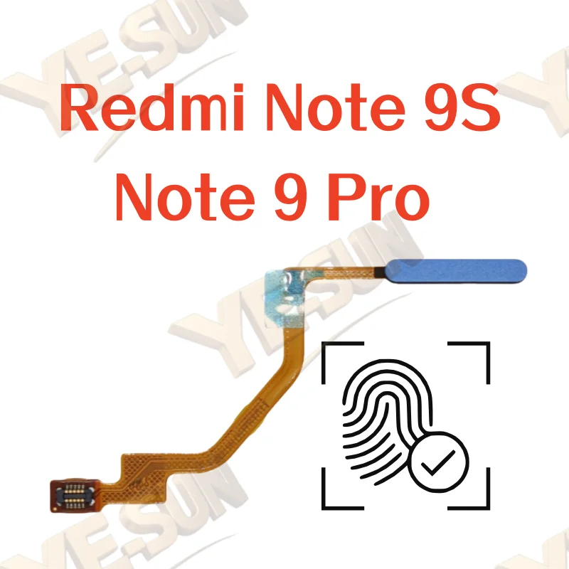 For Xiaomi Redmi Note9Pro / Note9S  Fingerprint Sensor Home Return Key Menu Button With Side Power On Off Flex