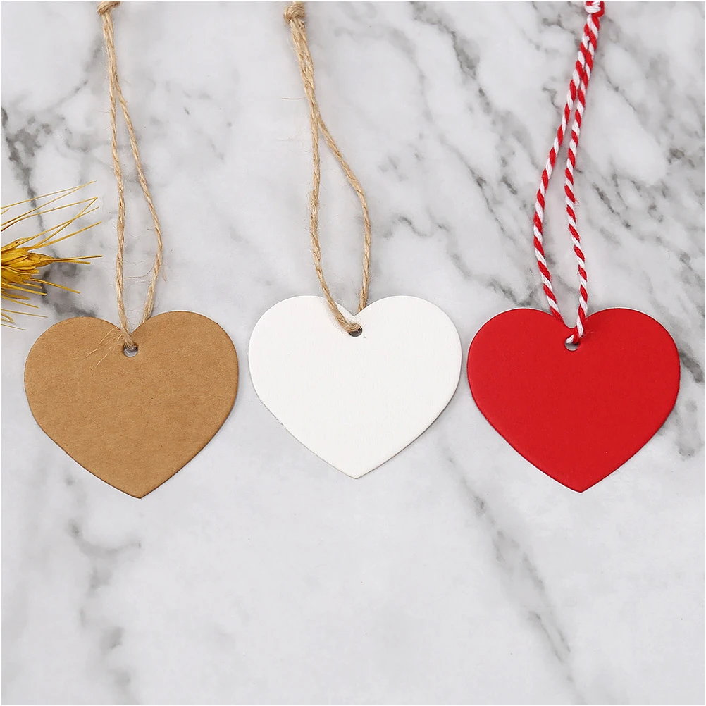

300 Pcs Heart Shaped Paper Tags for Gifts Decorative Craft Blank Cutouts Valentine Hanging Bookmarks Premium Material