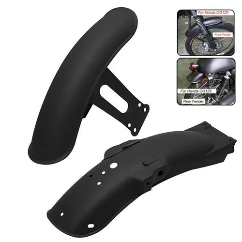 Guardabarros delantero trasero de hierro Universal para motocicleta Cafe Racer, cubierta negra para Honda CG125