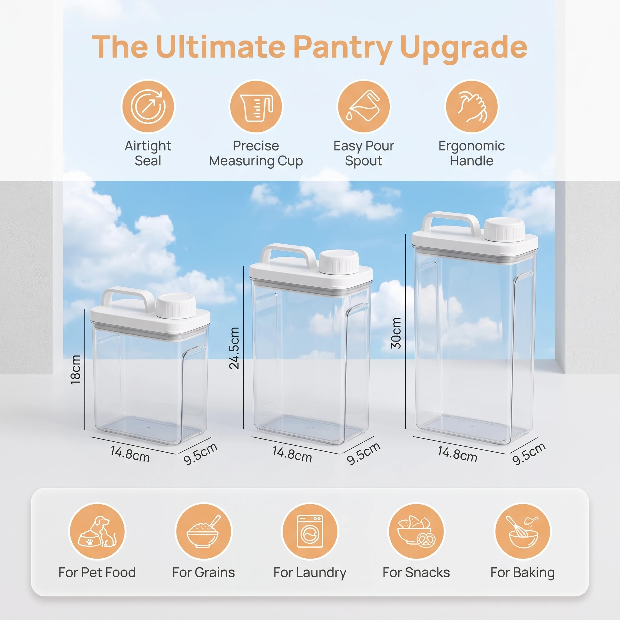 Large Airtight Pet Food Contai - огляд і ціна Food Storage No Pantry