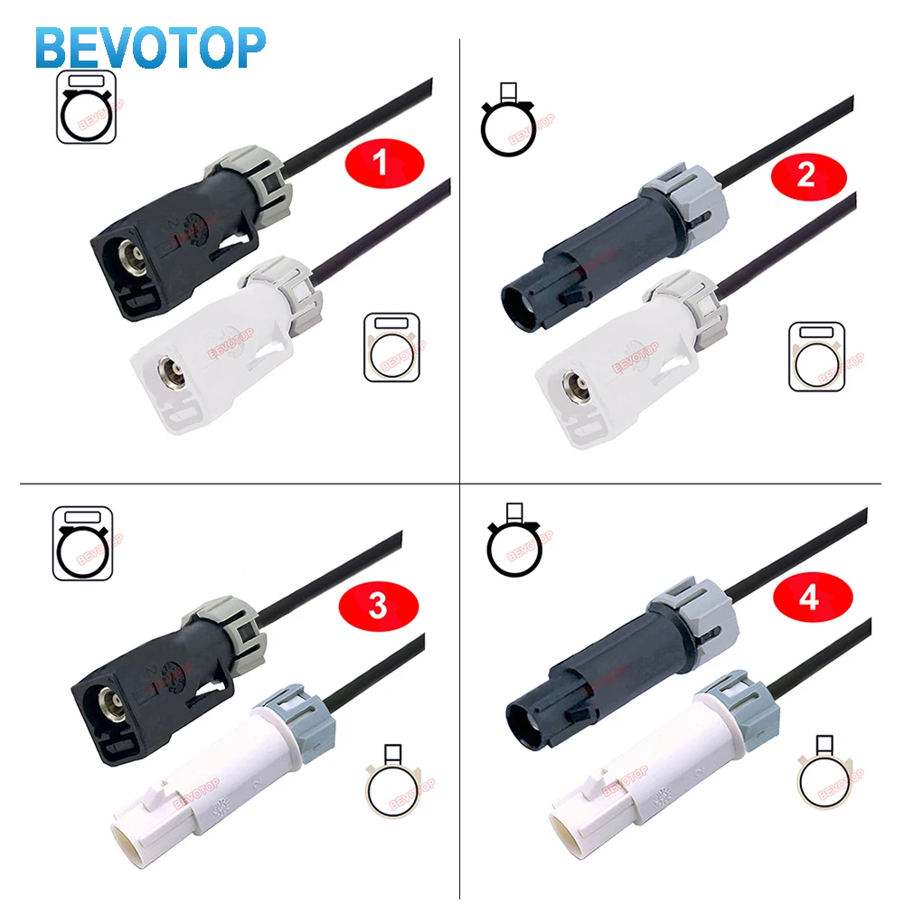 1PCS Waterproof Fakra Extension Cable Camera Wire Harness WP Fakra A Male Female to WP Fakra B Male Female Connector Auto Jumper