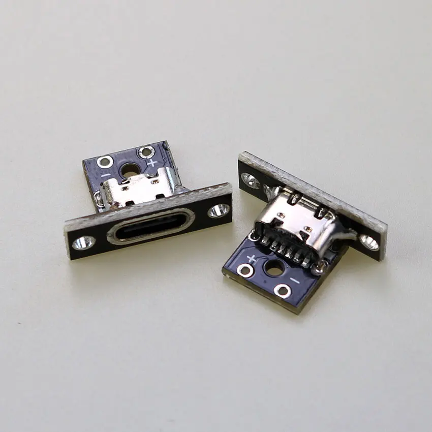 2Pcs TYPE-C Verticale Dubbelzijdig Positieve En Negatieve Plug USB3.1 Vrouwelijke Hoofd Twee Soldeer Joint Test Board Pcb board 2P4P6P