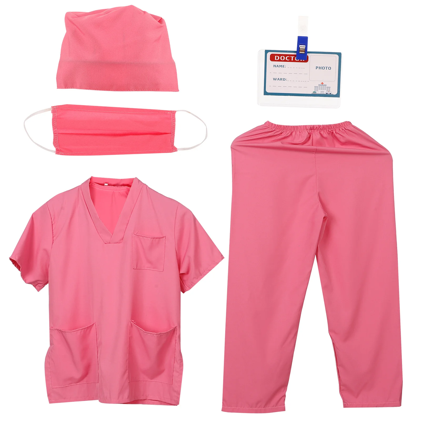 

1 set Kids Doctor Costume Stylish Role Play Nurse Suit For Children Birthday Party Masquerade Photo Activity Cosplay Accessory
