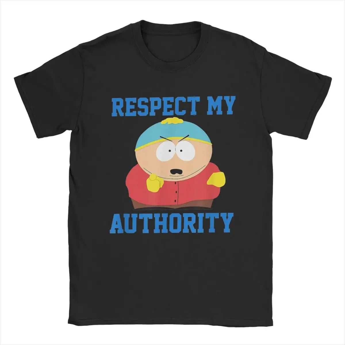 Men's Southparks Respect My Authority Eric T Shirts Cotton Clothing Vintage Short Sleeve Crew Neck Tee Shirt Printed T-Shirts