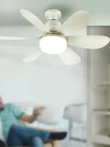 Home E27 Base Ceiling Fan Light with 30W LED Night Lights 3 Adjustable Lighting Modes Remote Control High Wind Power Ceiling Fan