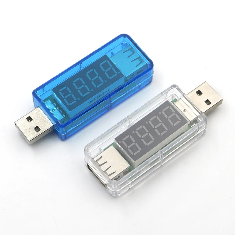 Digital USB Mobile Power charging current voltage Tester Meter Mini USB charger doctor voltmeter ammeter Turn transparent