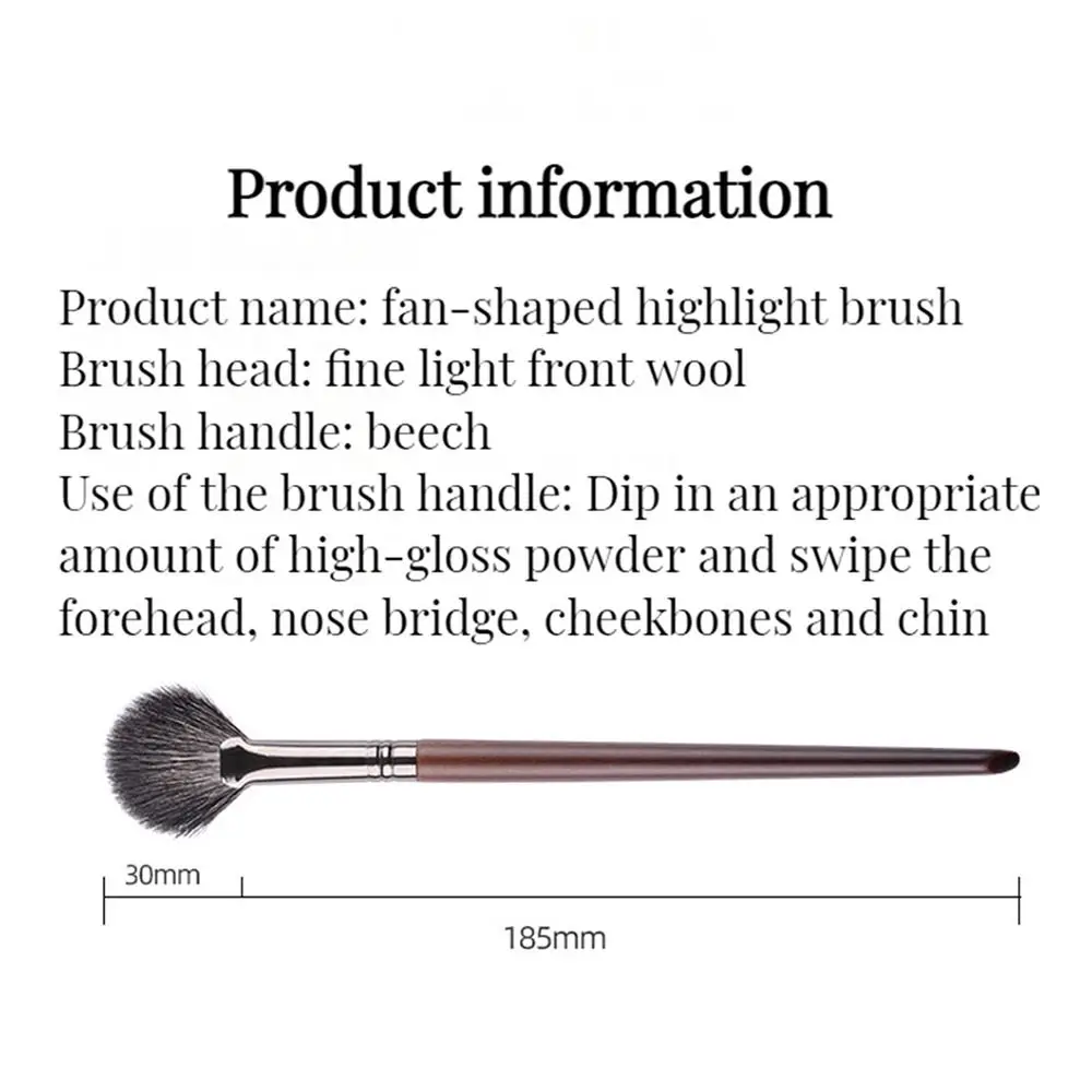 Fan-shaped Cosmetic Contour Brush Face Bronzer V Face Makeup Tool Makeup Brush Blush Brush Highlighter Brush Loose Powder Brush