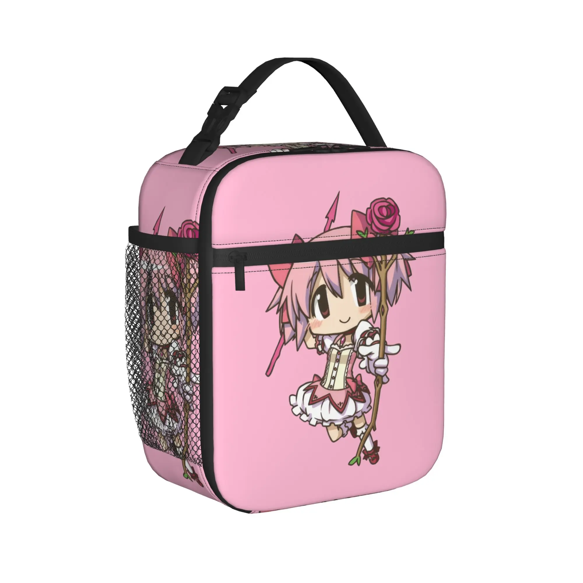 Puella Magi Madoka Magica Anime Thermal Insulated Lunch Bag  Portable Food Bag Cooler Thermal Food Box