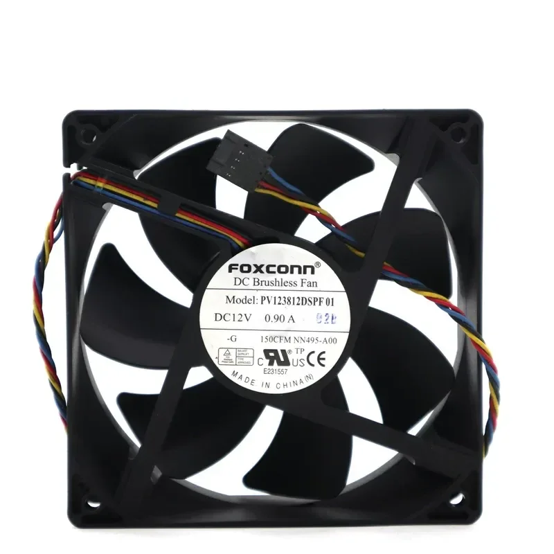 for Foxconn PV123812DSPF 01 12038 12CM 12V 0.90A 4-Wire PWM Speed Regulating Cooling Fan