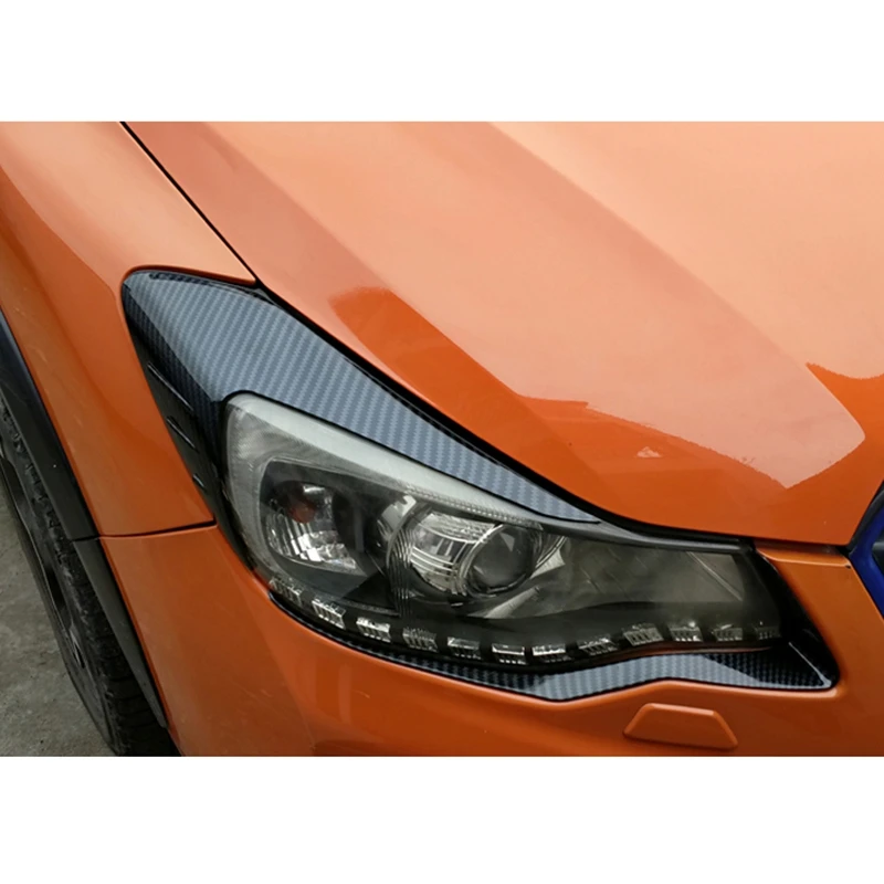 Car Styling ABS Headlight Eyebrow Decorative Cover Sticker Trim For Subaru XV 2012-2016