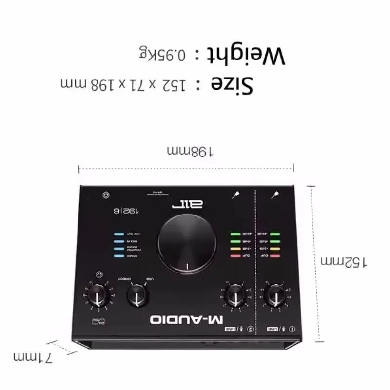 M-AUDIO Tarjeta de sonido profesional 2 en 2 salidas Disposición y grabación MIDI Interfaz de audio USB 24 bits/192 KHz Precision AIR 192 | 6