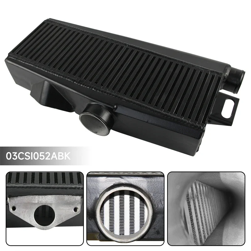 Painted Performance Top Mount Intercooler for Subaru Impreza WRX STI 2.0/2.5L 02-07 Saab 9-2x Aero 05-06 Black/Silver