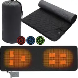 Heated Sleeping Bag Pad Heated Sleeping Bag Liner 7 Heating Zones Operated By Battery Power Bank Or Other USB Power Supply