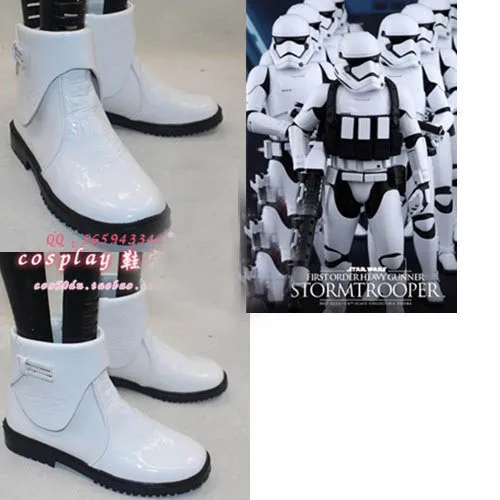 First Order Stormtrooper Cosplay Shoes Boots White - The Force Awakens Costume Shoes