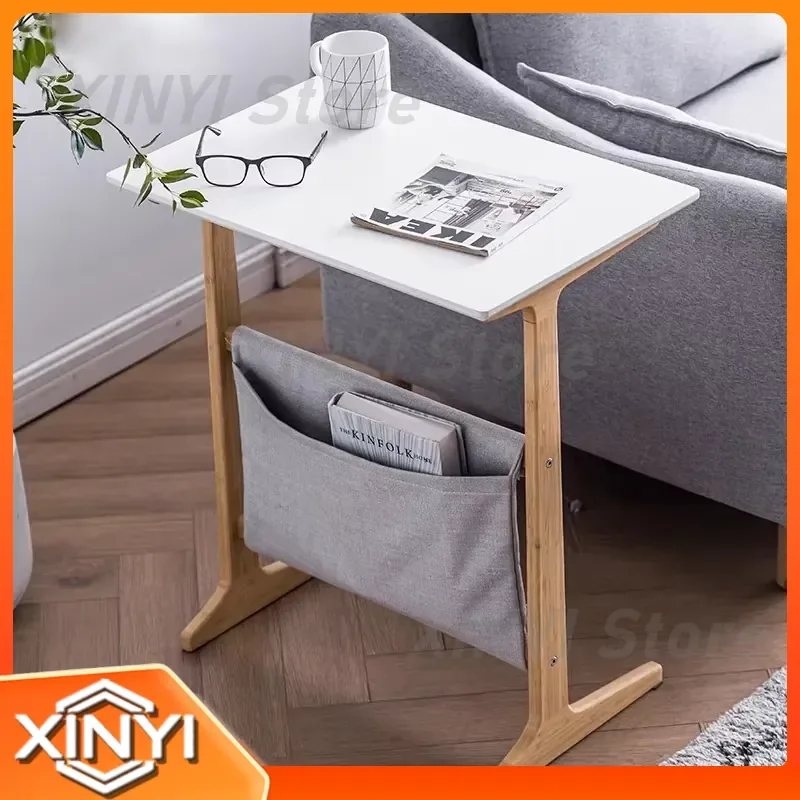 Modern Multifunctional Wood Desk for Home Office Living Room Sofa Side Table Bedroom Nightstand Space Saving Storage Console