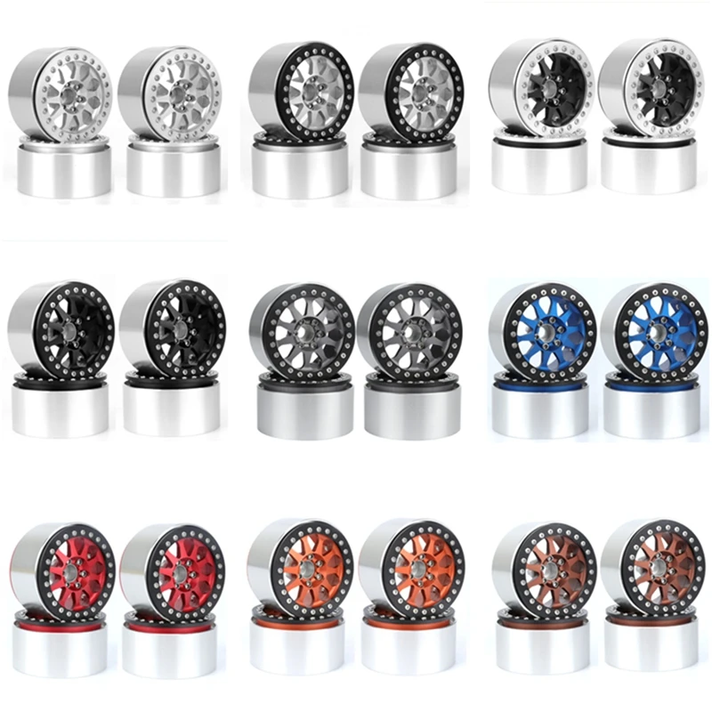 Metal 2.2 Inch Beadlock Wheel Rim For 1/10 RC Crawler Car Axial SCX10 90046 III CAPRA RR10 Wraith RBX10 Yeti 2.2 Tires