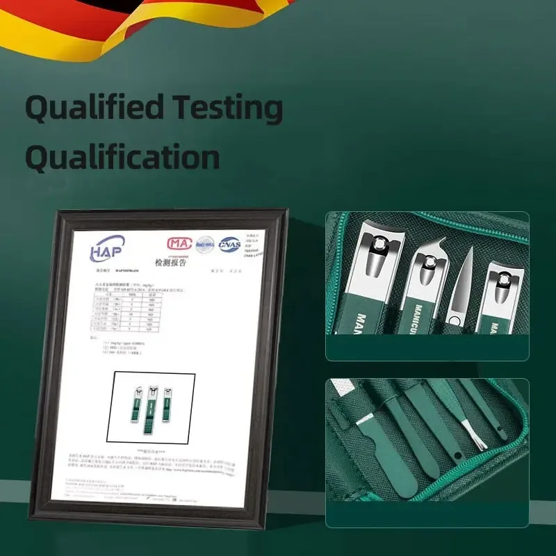 مجموعة مانيكير وباديكير احترافية - مجموعة العناية بالأظافر من الفولاذ المقاوم للصدأ مع حقيبة جلدية وأدوات الوجه ومزيل مسامير القدم،