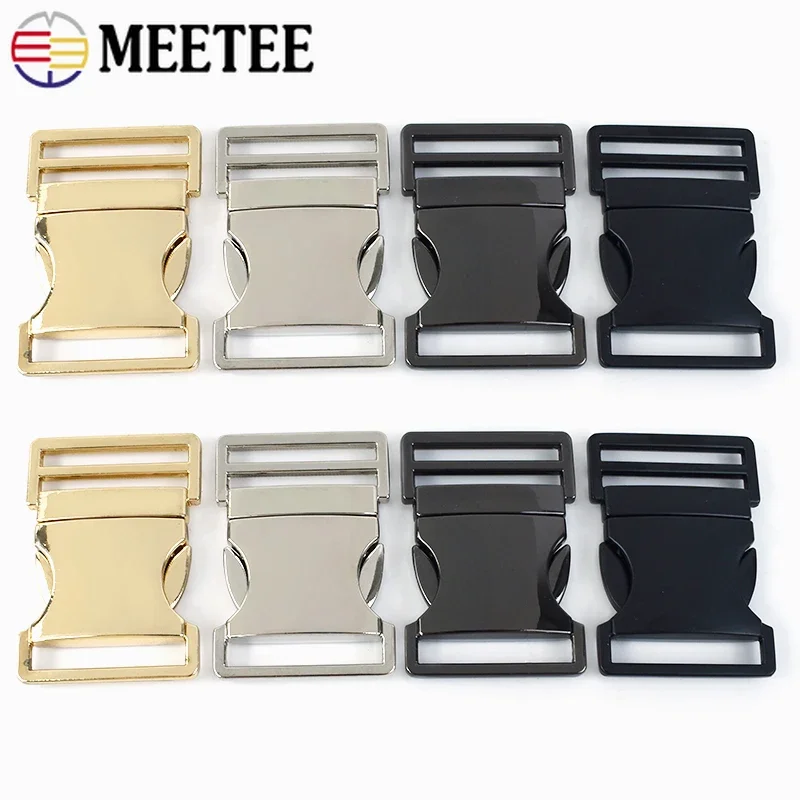 2Pcs 20/25/32/38mm Metal Buckles for Backpack Quick Release Closure Buckle Bag Strap Clasps Dog Collar Hook DIY Accessories