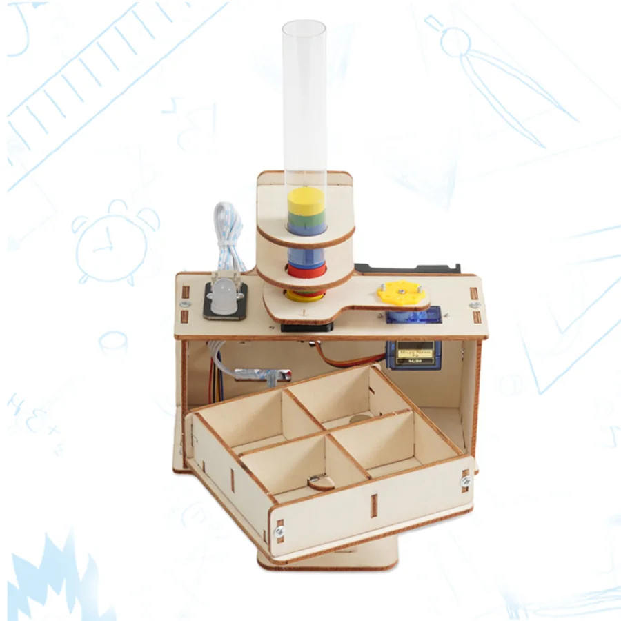 DIY Science Experiment Material Educational Toy Kids Intelligent Color Recognition Sorter Model Educational Physical Toys