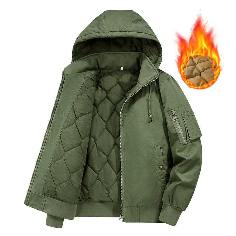 

Gorasion Large Sized Casual Jackets Cotton padded Jackets Men's Coats New Autumn Winter Men's Jackets Washed Thickened Coats